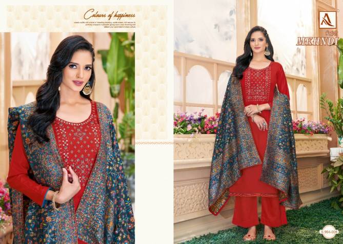 Alok Mehndi 2 Fancy Festive Wear Designer Jam Cotton Dress Material Collection